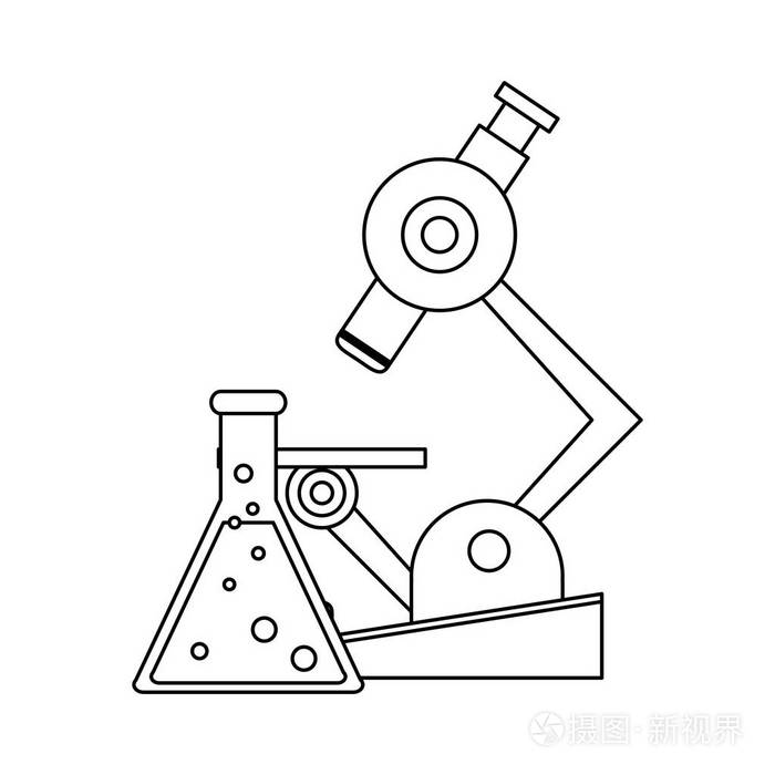 科学实验和调查黑白插画-正版商用图片15jkz0-摄图新视界
