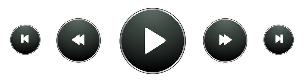 音乐播放器按钮股票向量照片