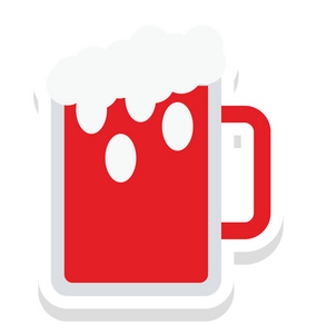 啤酒啤酒啤酒矢量图标，可以很容易地修改或编辑