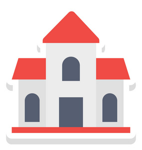 住宿icon房屋彩色矢量图标,可以很容易地修改或编辑照片