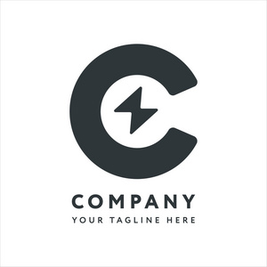 创意能源电力概念电子闪光闪电螺栓.照片