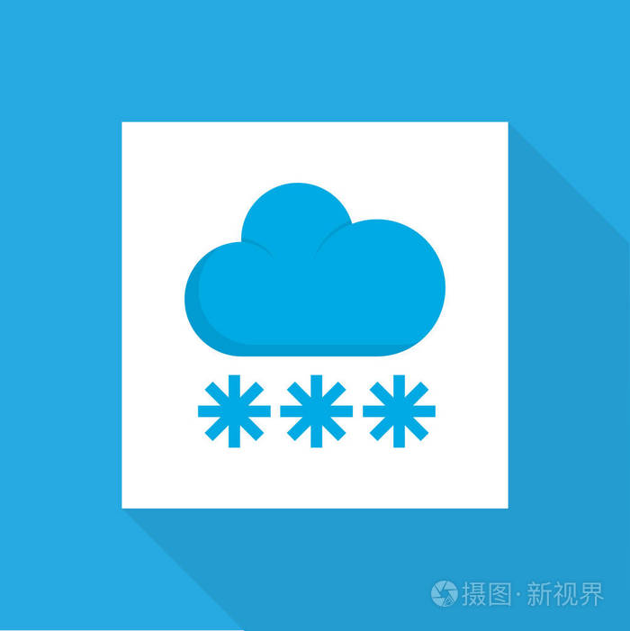雪图标平面符号时尚风格的优质隔离雪元素