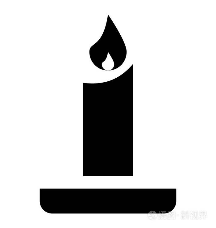 蜡烛字形矢量图标
