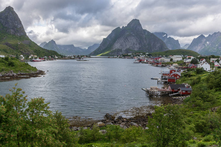 挪威雷恩村洛夫顿岛景观