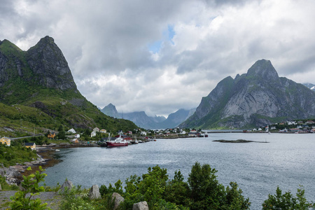 挪威雷恩村洛夫顿岛景观