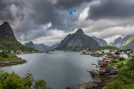 挪威雷恩村洛夫顿岛景观