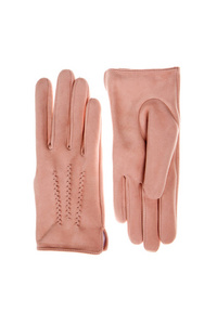 粉色麂皮绒手套