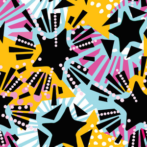 明星节日印花无缝图案圣诞手工工艺表达墨水重复流行图案壁纸不同涂鸦