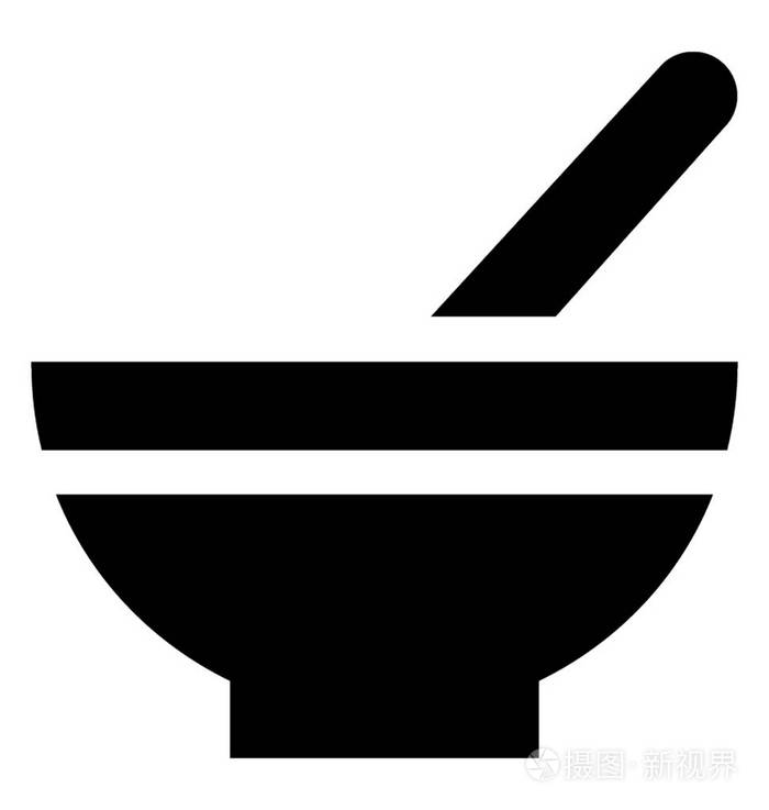 汤碗图标矢量