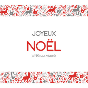 JoyeuxNoel法文翻译为圣诞快乐。矢量