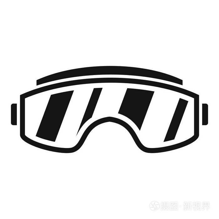 滑雪护目镜图标简单的风格