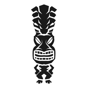 部落阿兹特克偶像图标, 简单的风格