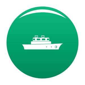 船舶海洋图标矢量绿色