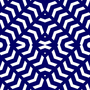 无缝时尚艺术装饰蓝色和白色壁纸准备打印.照片