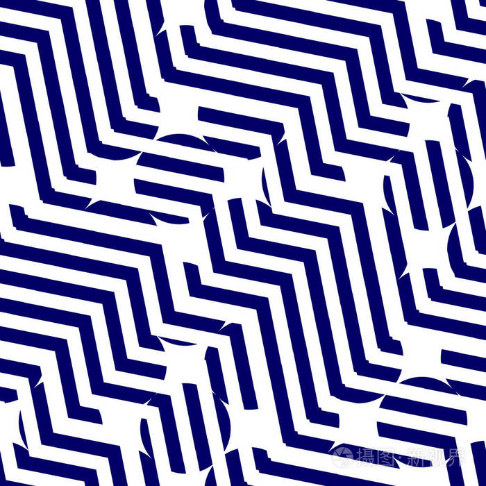 抽象网格几何无缝图案矢量插图背景.