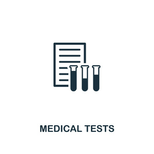 医疗测试 图标。从医疗图标集合的高级风格设计。像素完美的医疗测试图标, 用于网页设计, 应用程序, 软件, 打印使用