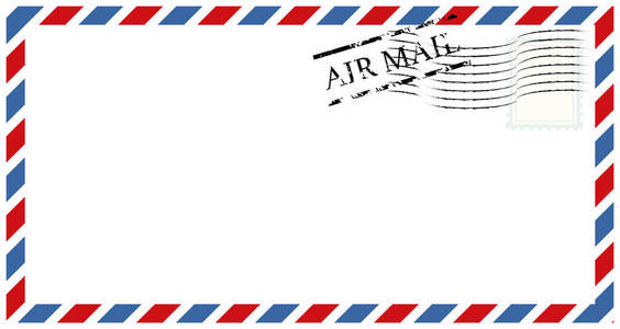 航空邮件设计矢量插图