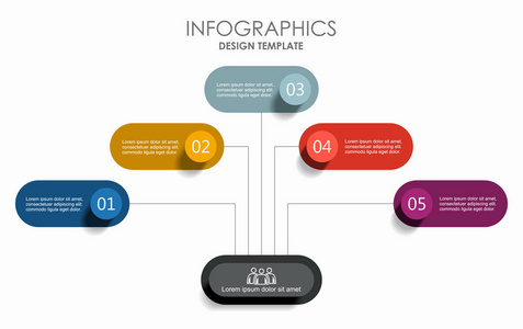 信息图表设计模板与地方为您的数据。矢量图
