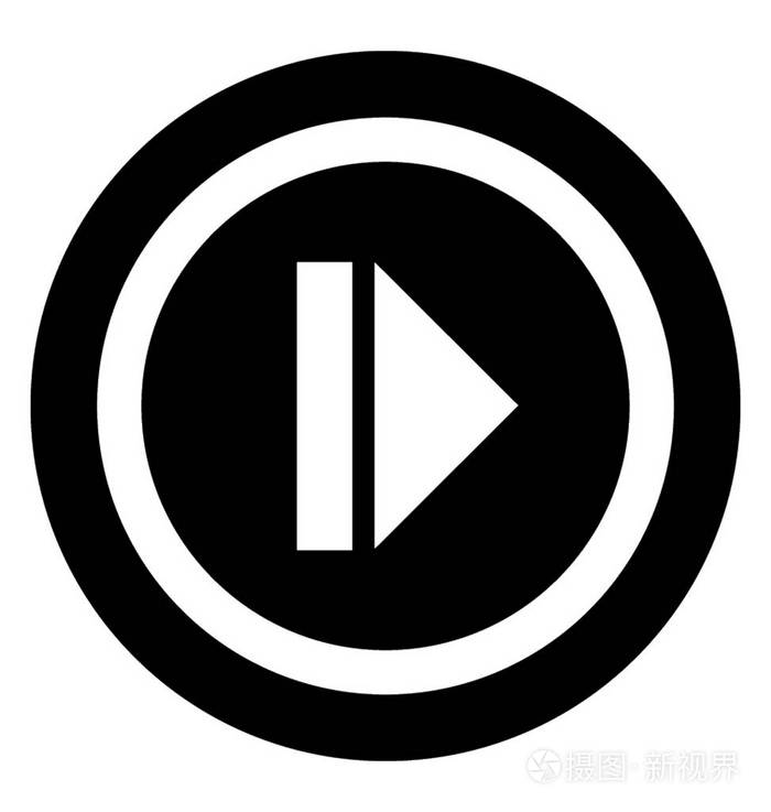 播放按钮字形图标
