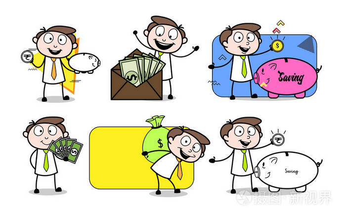 动画片商人财务钱 & 储蓄诗