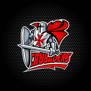 英勇就义英勇的骑士十字军. eps10矢量图形. 分层和可编辑.照片