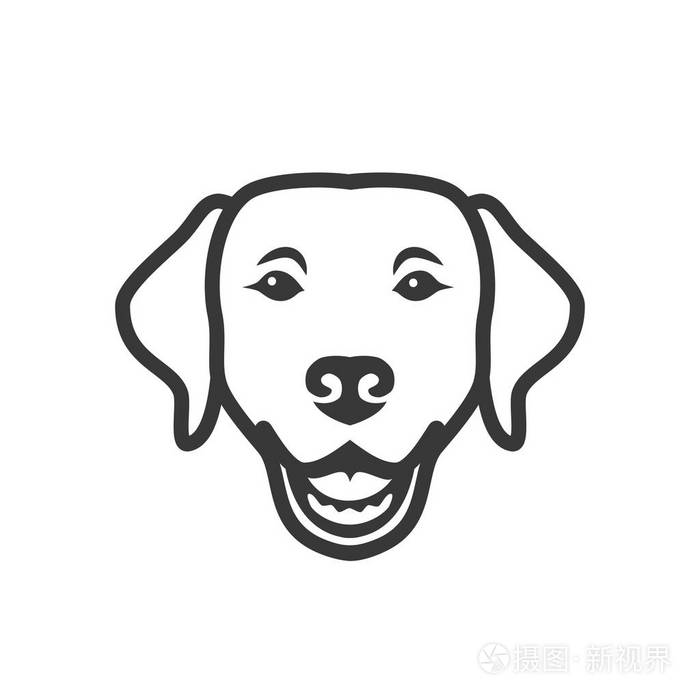拉布拉多犬的极简向量插图插画-正版商用图片15lvq7-摄图新视界