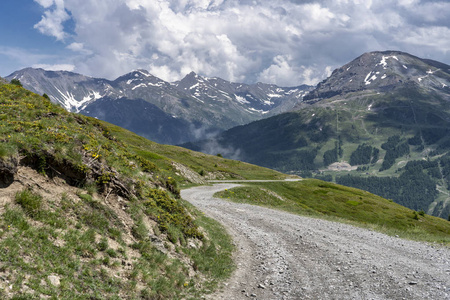 Assietta and Colle delle Finestre, Turin, Piedmont, italy, at su