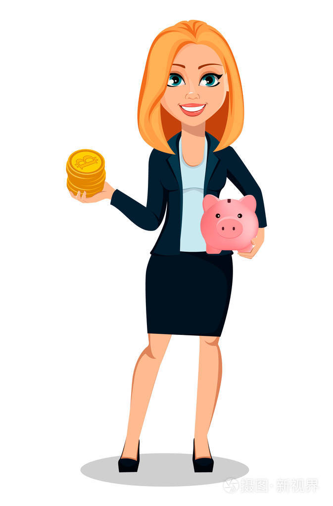 欢快的卡通人物. 白色背景上的矢量插图.