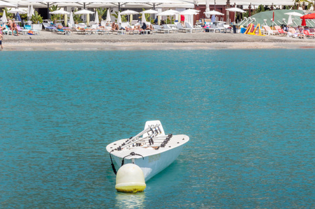 夏季法国里维埃拉在曼顿前面的海岸