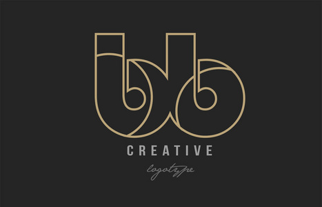 黑黄金字母bbbb标志组合设计适合公司或企业