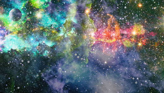 宇宙中无限星域的一小部分。美国航天局提供的这幅图像的要素。
