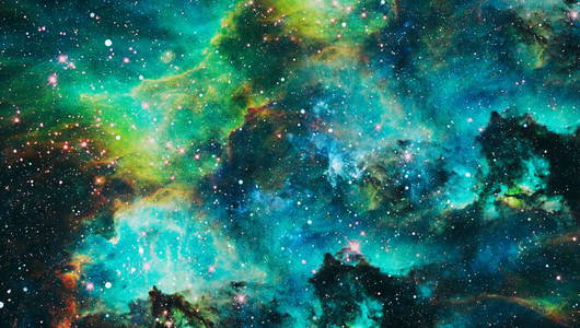 未来主义抽象空间背景。夜空中有星星和星云。美国宇航局提供的这幅图像的元素