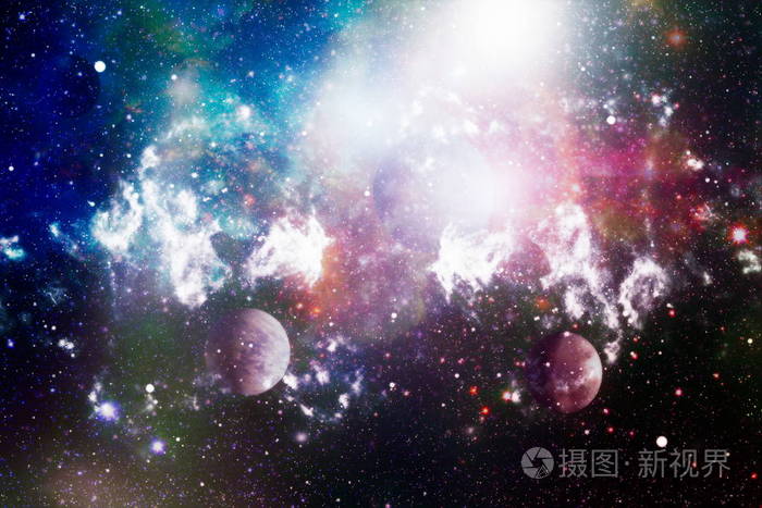 深层空间艺术。宇宙中的星系，星云和恒星..美国宇航局提供的这幅图像的元素