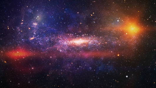 自由空间中的行星和星系的恒星。这幅图像的元素由美国宇航局提供。