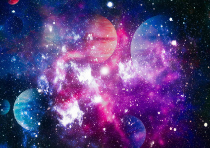 深层空间艺术。宇宙中的星系，星云和恒星..美国宇航局提供的这幅图像的元素
