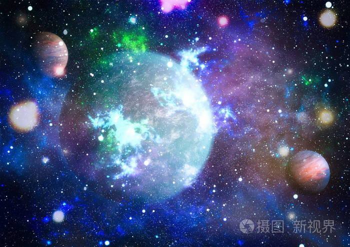 星云和宇宙中开放的星团美丽的星云恒星和星系这幅图像的元素由美国