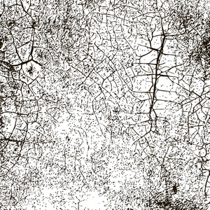 黑白城市矢量纹理模板。 将旧的裂纹背景简单地放置在任何物体上的插图，以创建Grunge效果。为您的设计提取脏海报。
