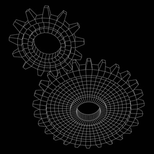 齿轮。机械技术机器概念