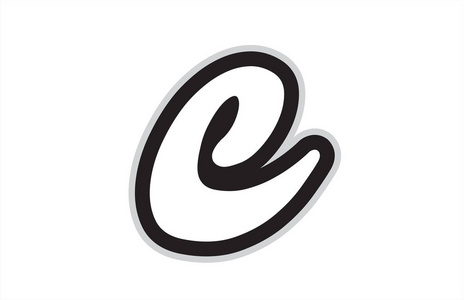 黑色和白色字母C的设计适合作为公司或企业的标志