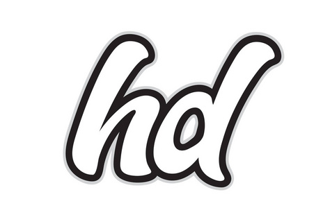 设计黑白字母组合HDHDHD，适合作为公司或企业的标志