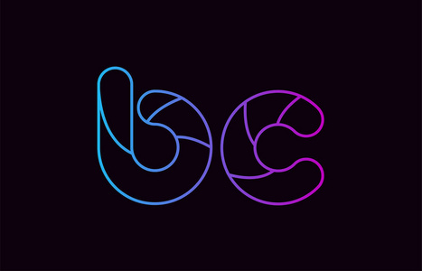 bcbc字母组合bcbc标志设计蓝色或粉红色适合公司或企业照片
