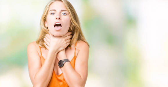 健康问题. 窒息和的概念.照片