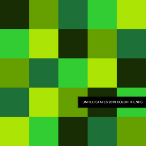 时尚对比度绿色2019年调色板作为抽象无缝背景照片