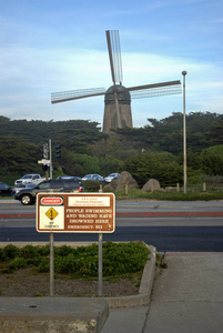旧金山加利福尼亚太平洋附近金门公园的荷兰风车