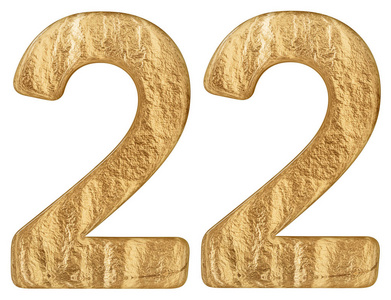 2222数字2222在白色背景3d渲染上隔离照片