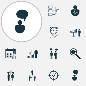 性状和符号管理图标设置个性特征,统计研究,连接网络和其他批准的目标