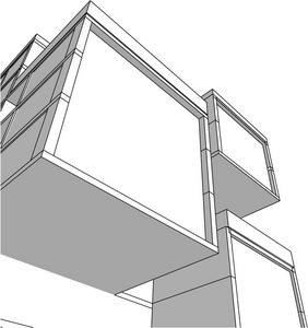 建筑三维插图