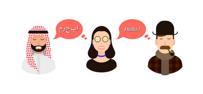 英语交流图片 英语交流素材 英语交流插画 摄图新视界