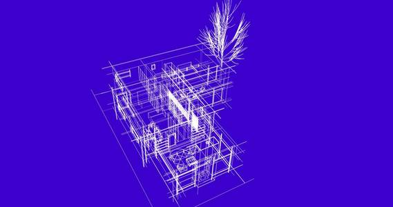 房屋建筑建筑图纸三维插图