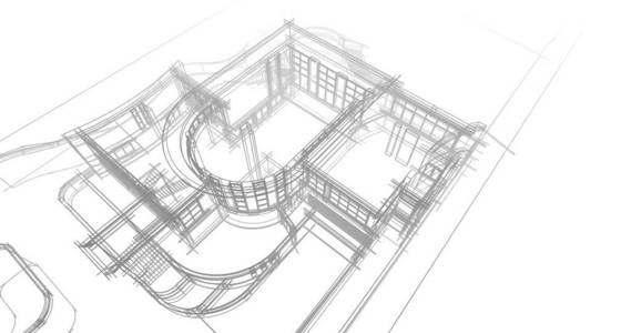 建筑建筑三维插图背景